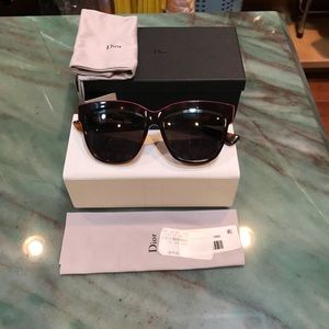 Dior Eyeliner Violet Cat Eye Tortoise  Sunglasses